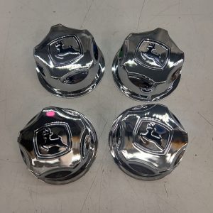 JOHN DEERE 850D 620I XUV GATOR SET OF 4 CHROME CENTER HUB CAPS M157846