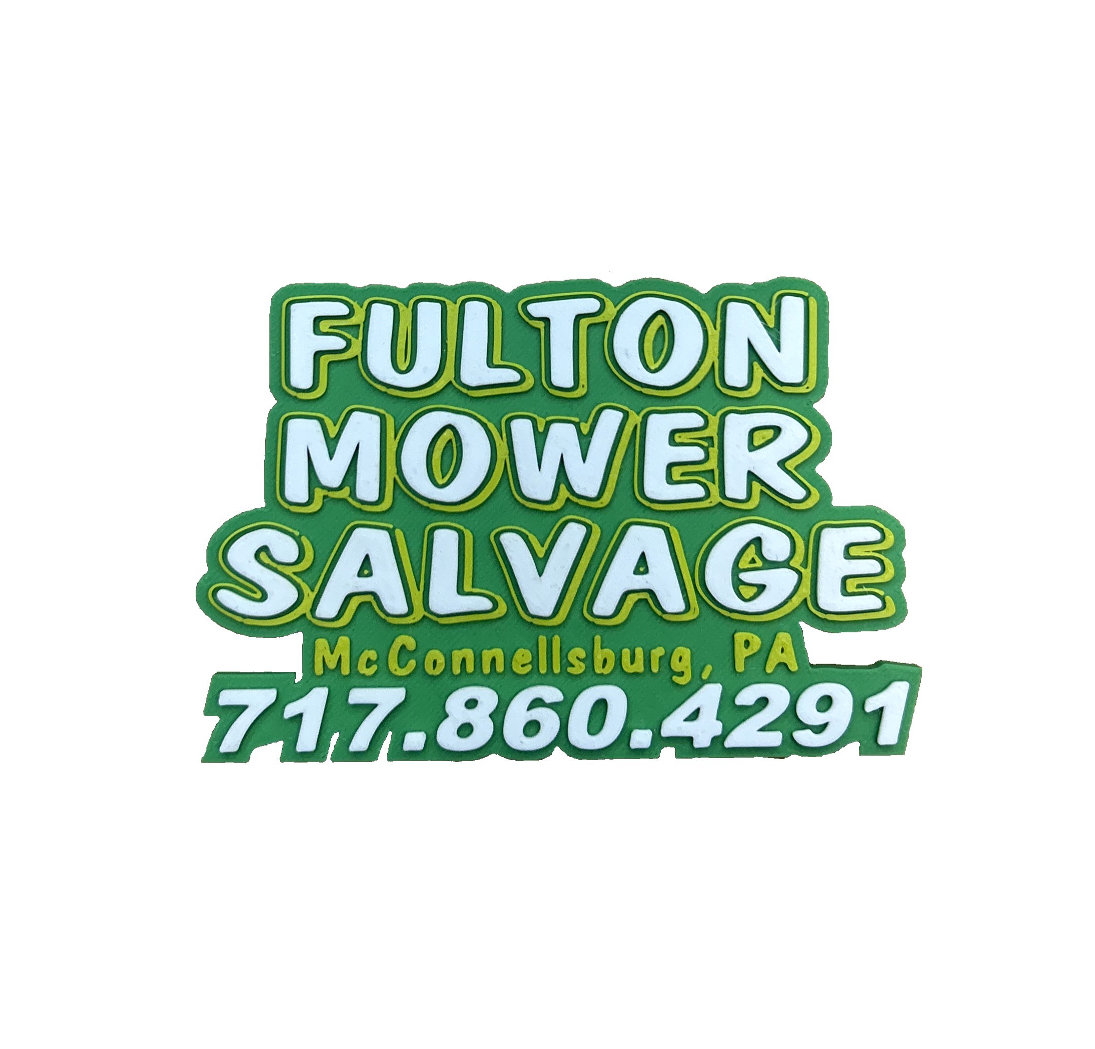 FULTON MOWER SALVAGE MAGNET